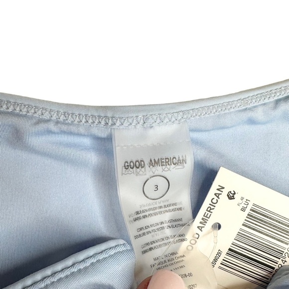 NWT GOOD AMERICAN Powder Blue Perfect Fit Swim Bottom - Picture 3 of 5